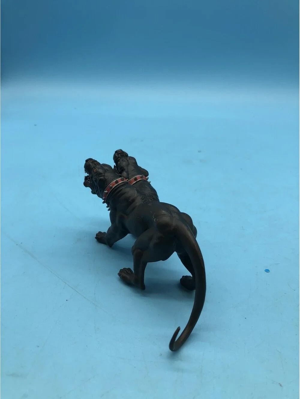 Cerberus Three-Headed Hellhound Action Figure Toy Brown Plastic Dog Unboxed